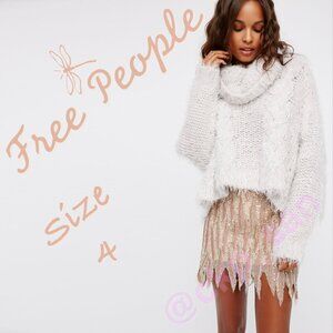 Free People Elven Embellished Mini Skirt Sz 4